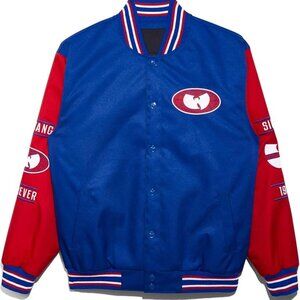 Wu-Tang Clan Official button up Hip Hop (Blue/Red) Size (Large)